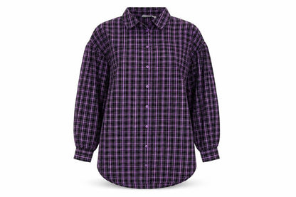 Womens UK Size S Noisy may Purple Basic Button-Up