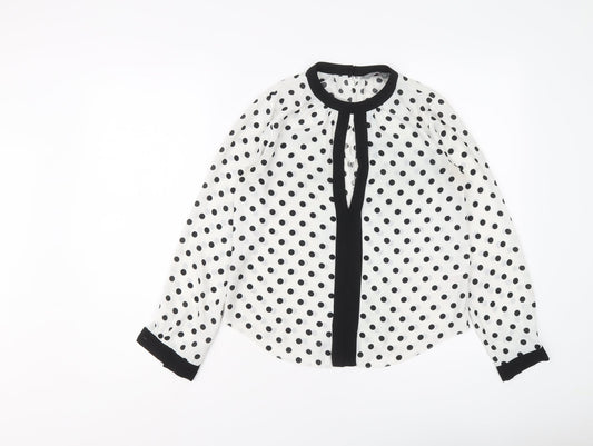 Womens UK Size 6 Dorothy Perkins White Basic Blouse