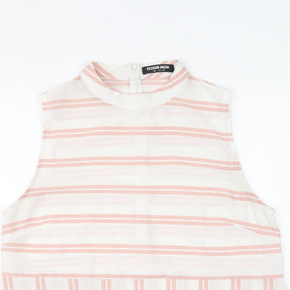 Womens UK Size 16 Fashion Union Pink Basic Tank