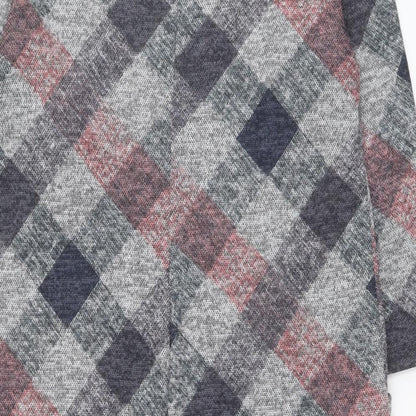 Roman Womens Multicoloured Geometric Polyester Shift Size 14 Round Neck Pullover