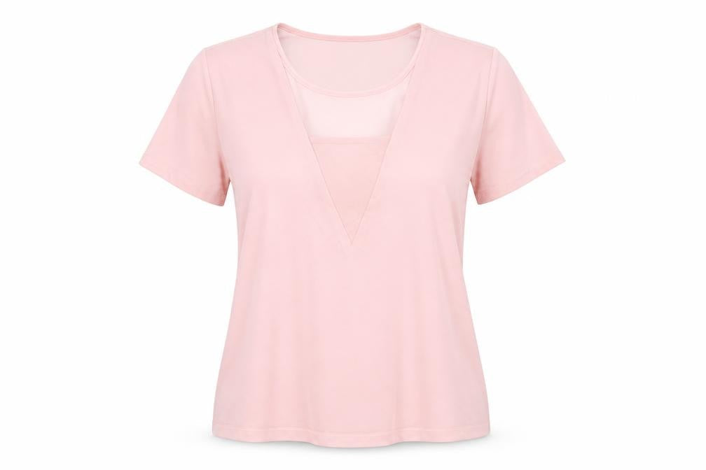 Womens UK Size 14 Warehouse Pink Basic T-Shirt