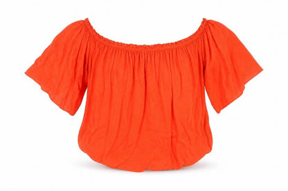 Womens UK Size S Zara Red Basic Blouse