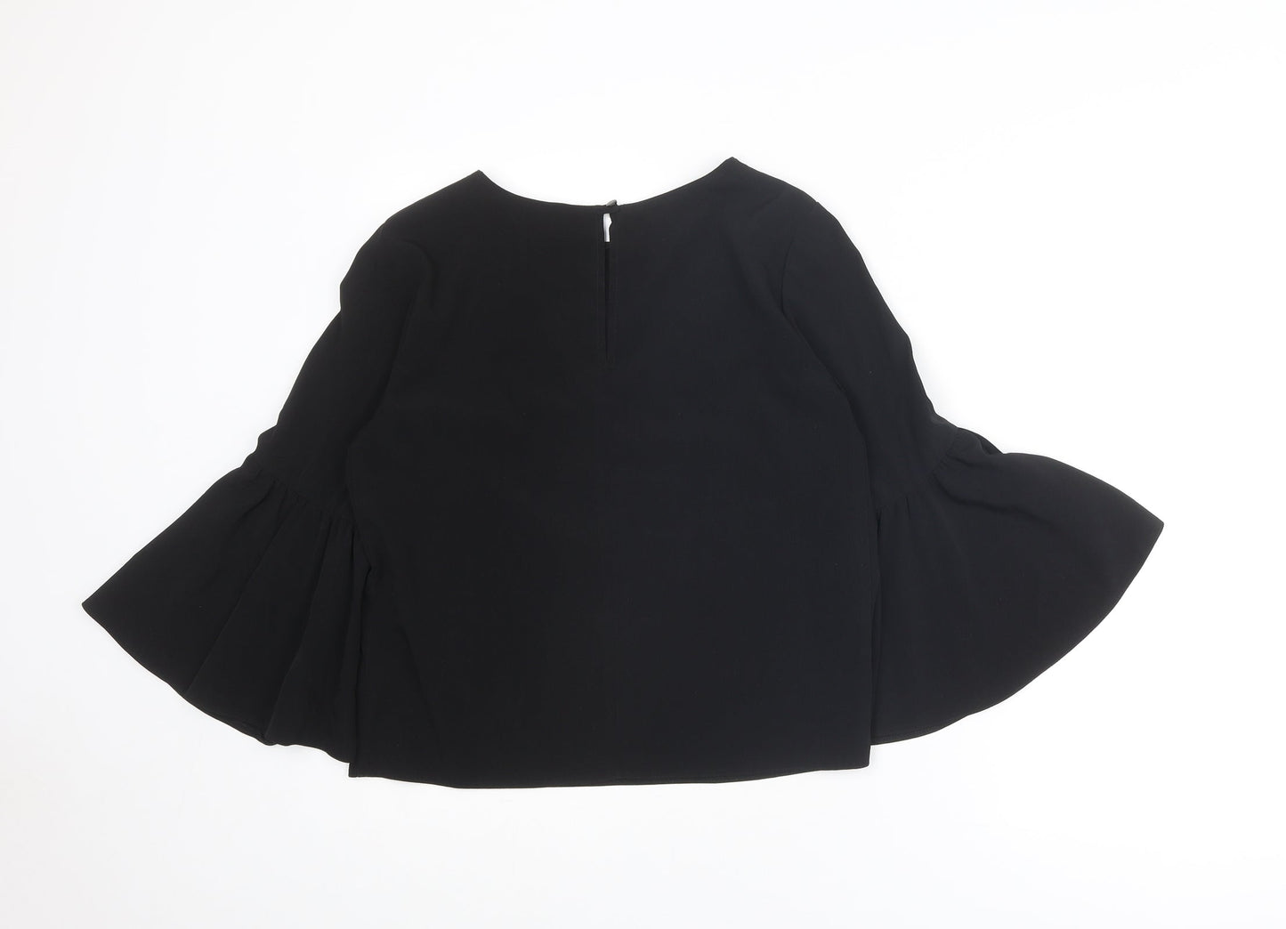 Womens UK Size 8 Topshop Black Basic Blouse