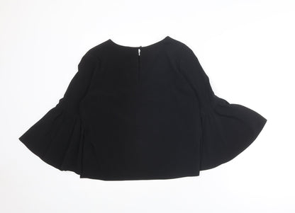 Womens UK Size 8 Topshop Black Basic Blouse