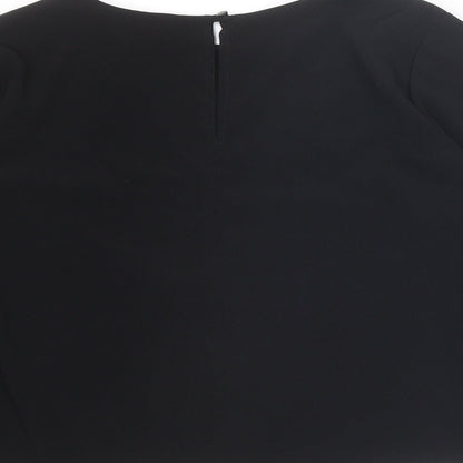Womens UK Size 8 Topshop Black Basic Blouse