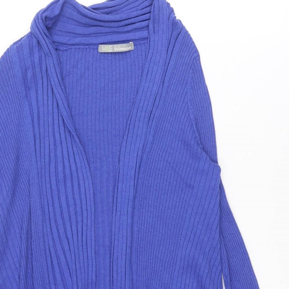 Womens UK Size 8 Marks and Spencer Blue Cardigan Jumper