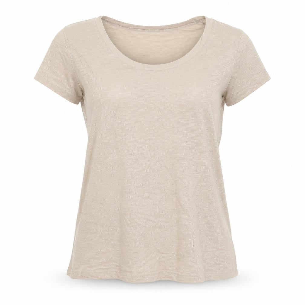 Womens UK Size 10 LUISA CERANO Beige Basic T-Shirt