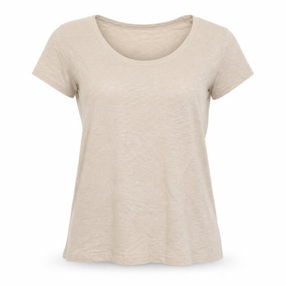 Womens UK Size 10 LUISA CERANO Beige Basic T-Shirt
