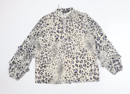 Womens UK Size 12 Sosandar Multicoloured Basic Blouse