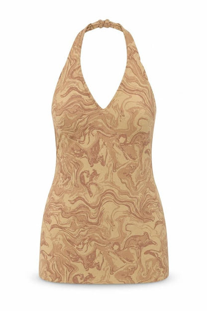 Womens UK Size XS Motel Brown Basic Tank
