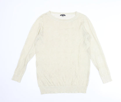 Womens UK Size M Kiabi Gold Pullover Jumper