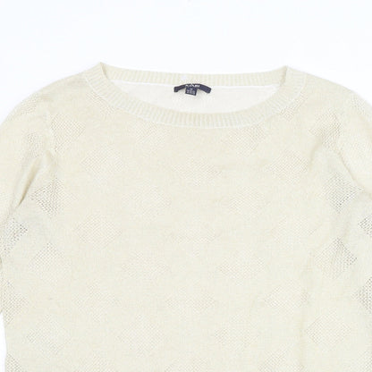 Womens UK Size M Kiabi Gold Pullover Jumper