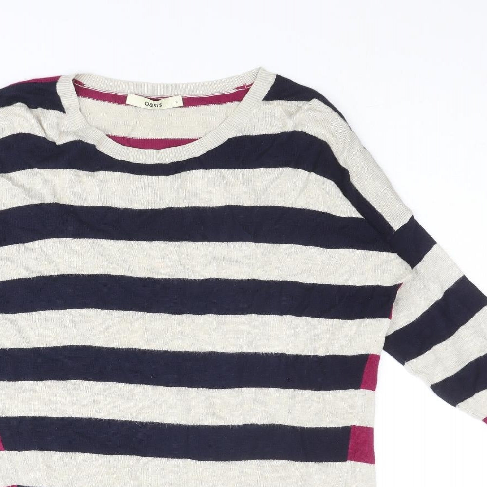Womens UK Size S Oasis Multicoloured Pullover Jumper