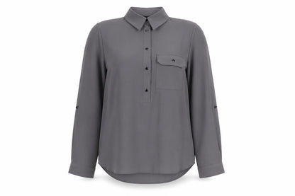 Womens UK Size 6 Dorothy Perkins Grey Basic Blouse