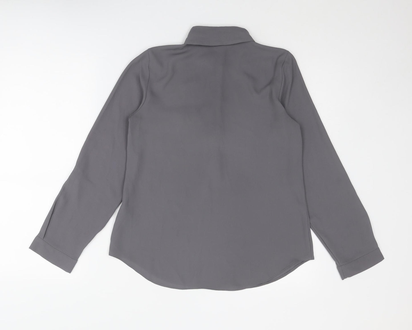 Womens UK Size 6 Dorothy Perkins Grey Basic Blouse