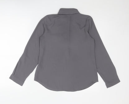 Womens UK Size 6 Dorothy Perkins Grey Basic Blouse