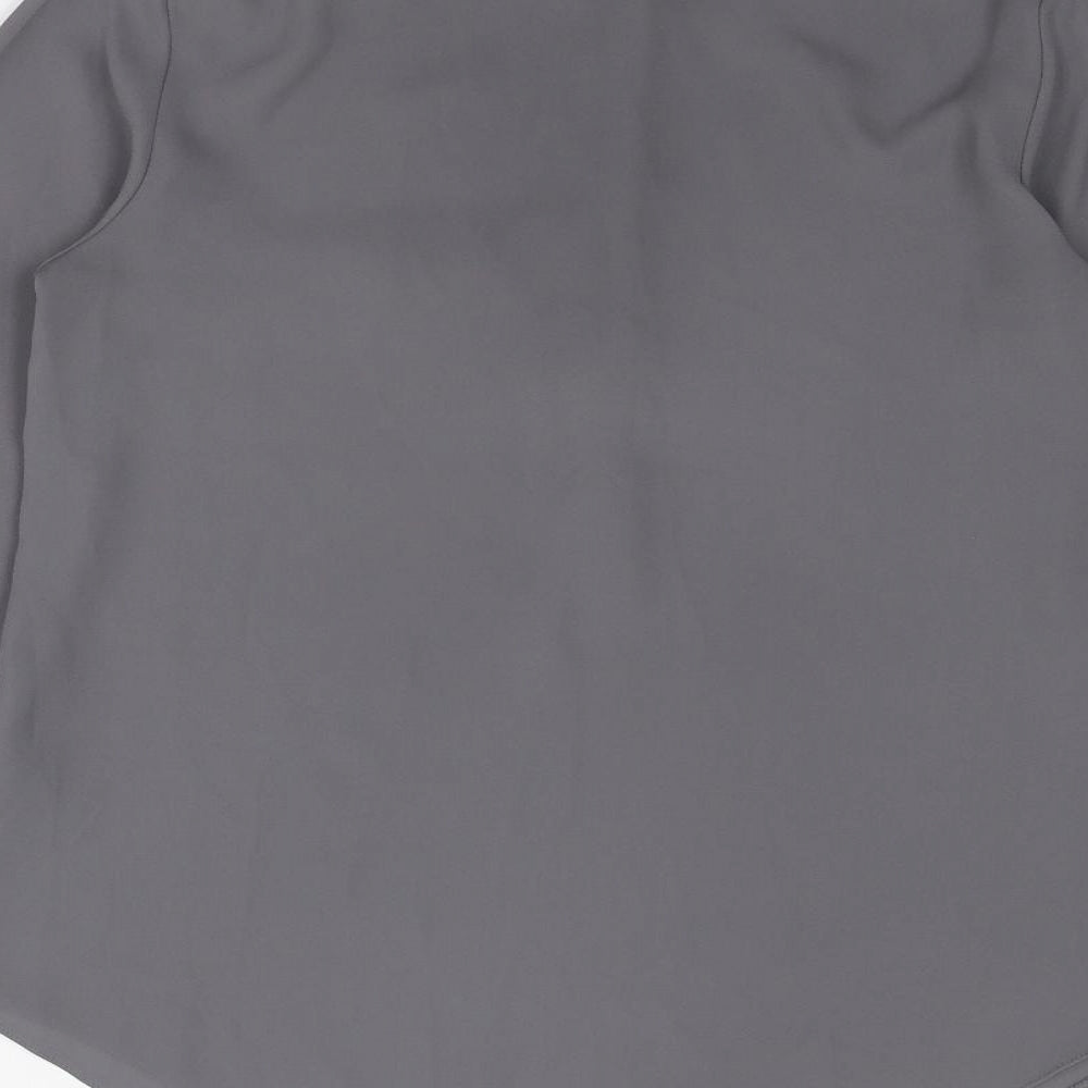 Womens UK Size 6 Dorothy Perkins Grey Basic Blouse