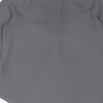 Womens UK Size 6 Dorothy Perkins Grey Basic Blouse