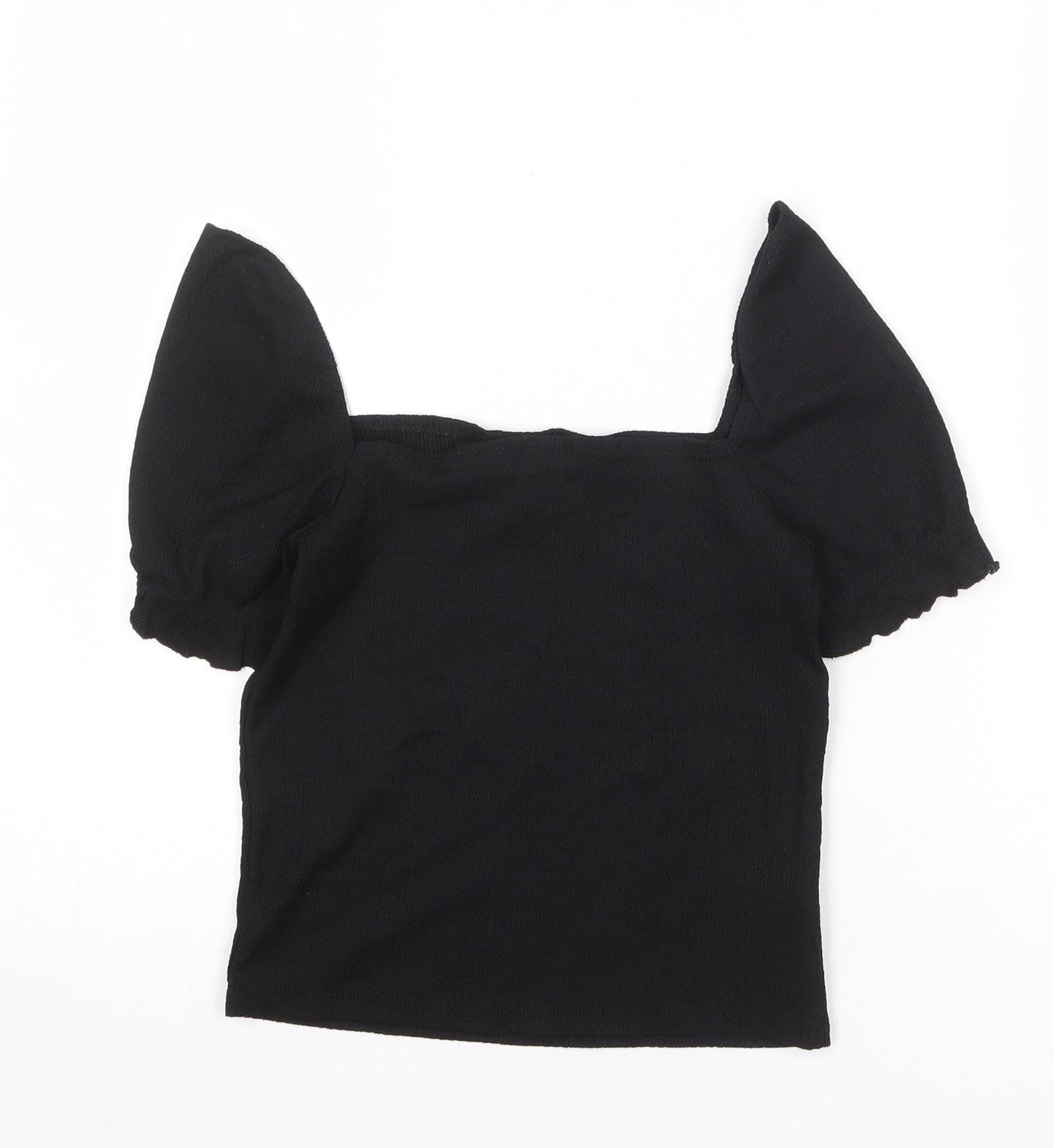 Womens UK Size S H&M Black Basic T-Shirt