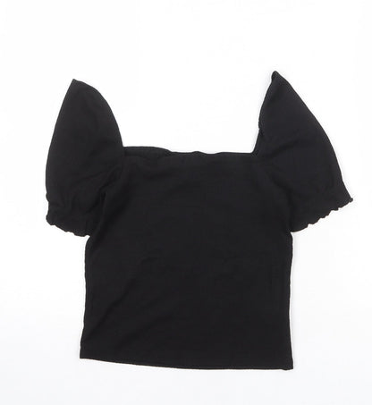 Womens UK Size S H&M Black Basic T-Shirt