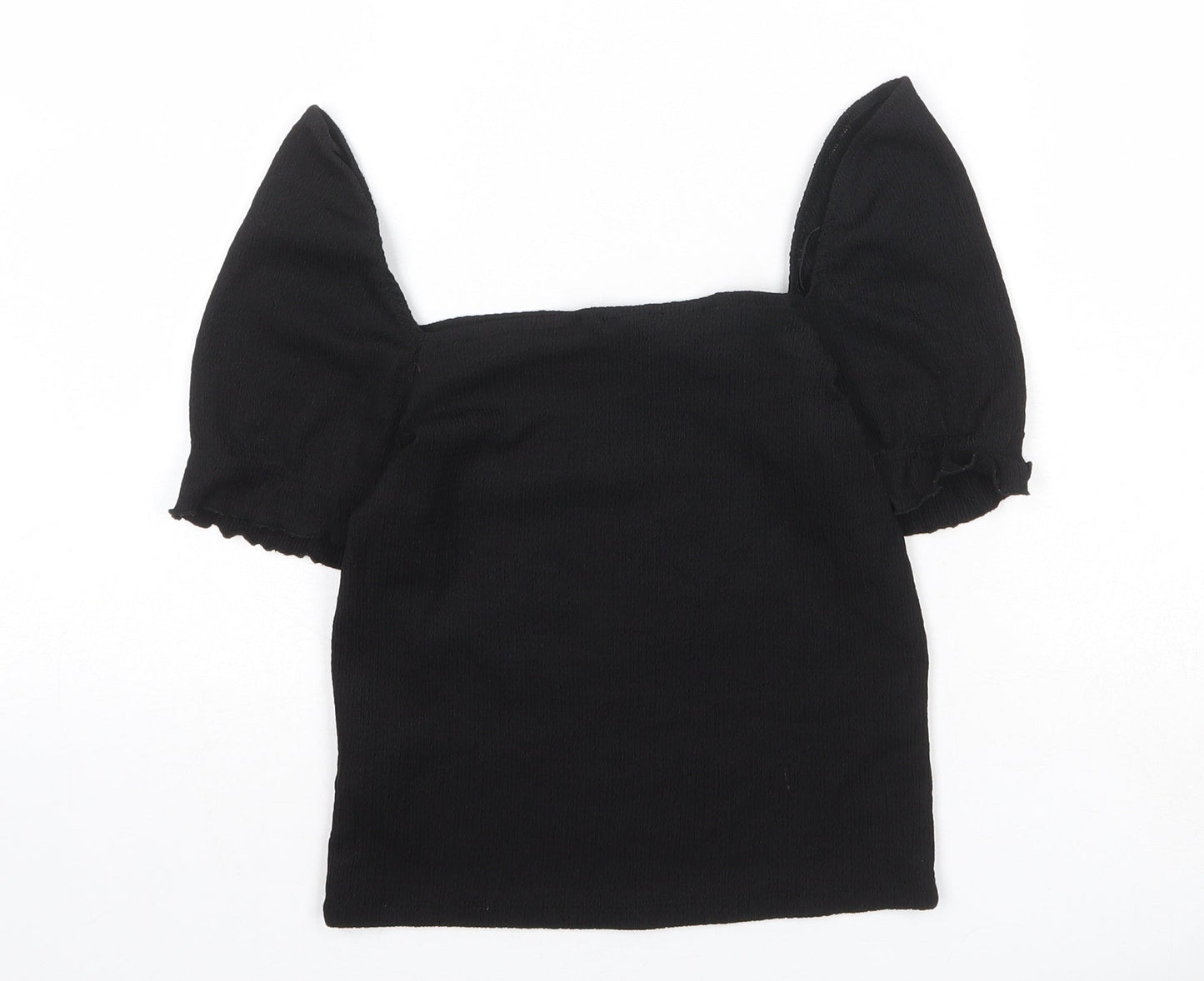 Womens UK Size S H&M Black Basic T-Shirt