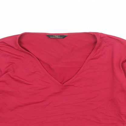 Womens UK Size 10 St Michael Pink Basic T-Shirt