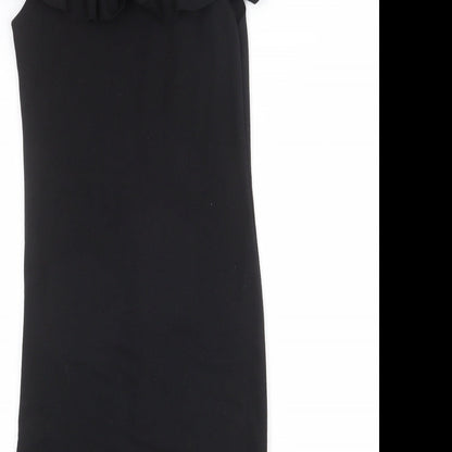 Zara Womens Black Polyester Sheath Size M Off the Shoulder Pullover