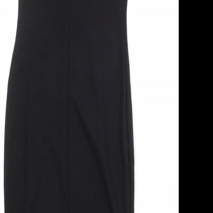 Zara Womens Black Polyester Sheath Size M Off the Shoulder Pullover