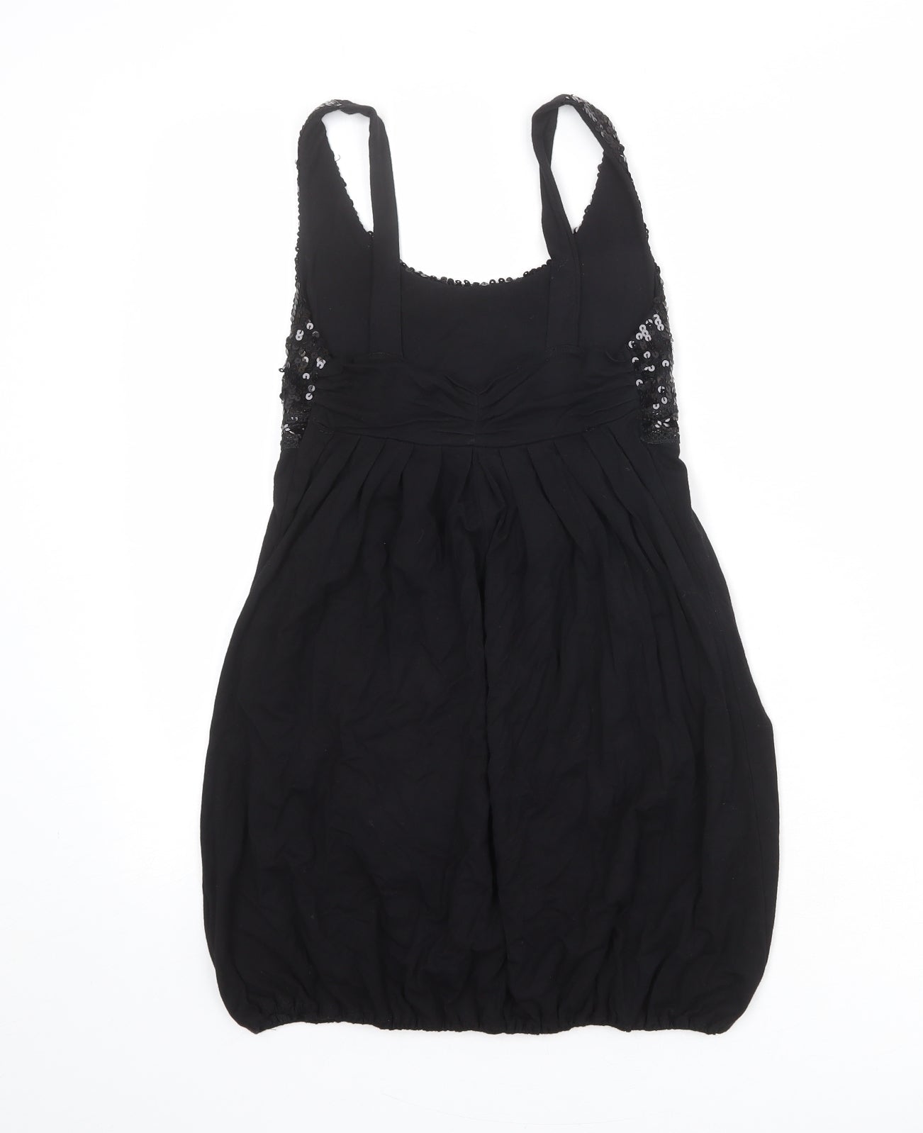 Womens UK Size 8 Rare Black Tunic Tank
