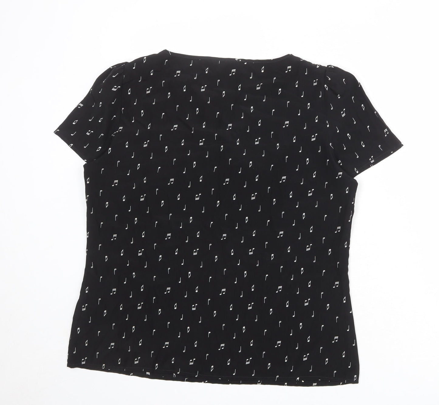Womens UK Size 10 Marks and Spencer Black Basic T-Shirt