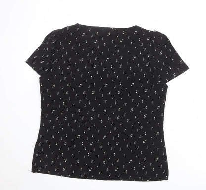 Womens UK Size 10 Marks and Spencer Black Basic T-Shirt