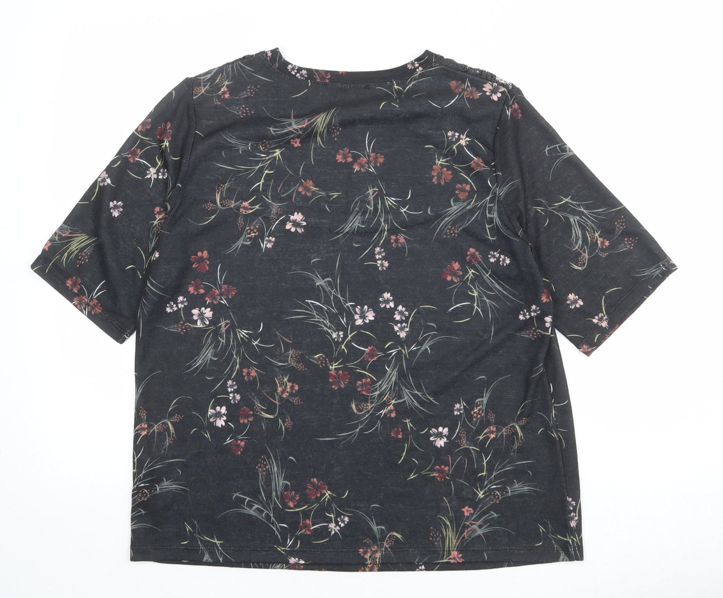 Womens UK Size 16 Per Una Grey Basic T-Shirt