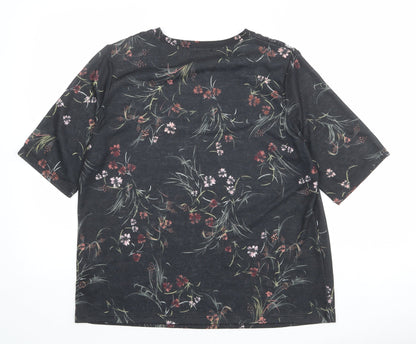 Womens UK Size 16 Per Una Grey Basic T-Shirt