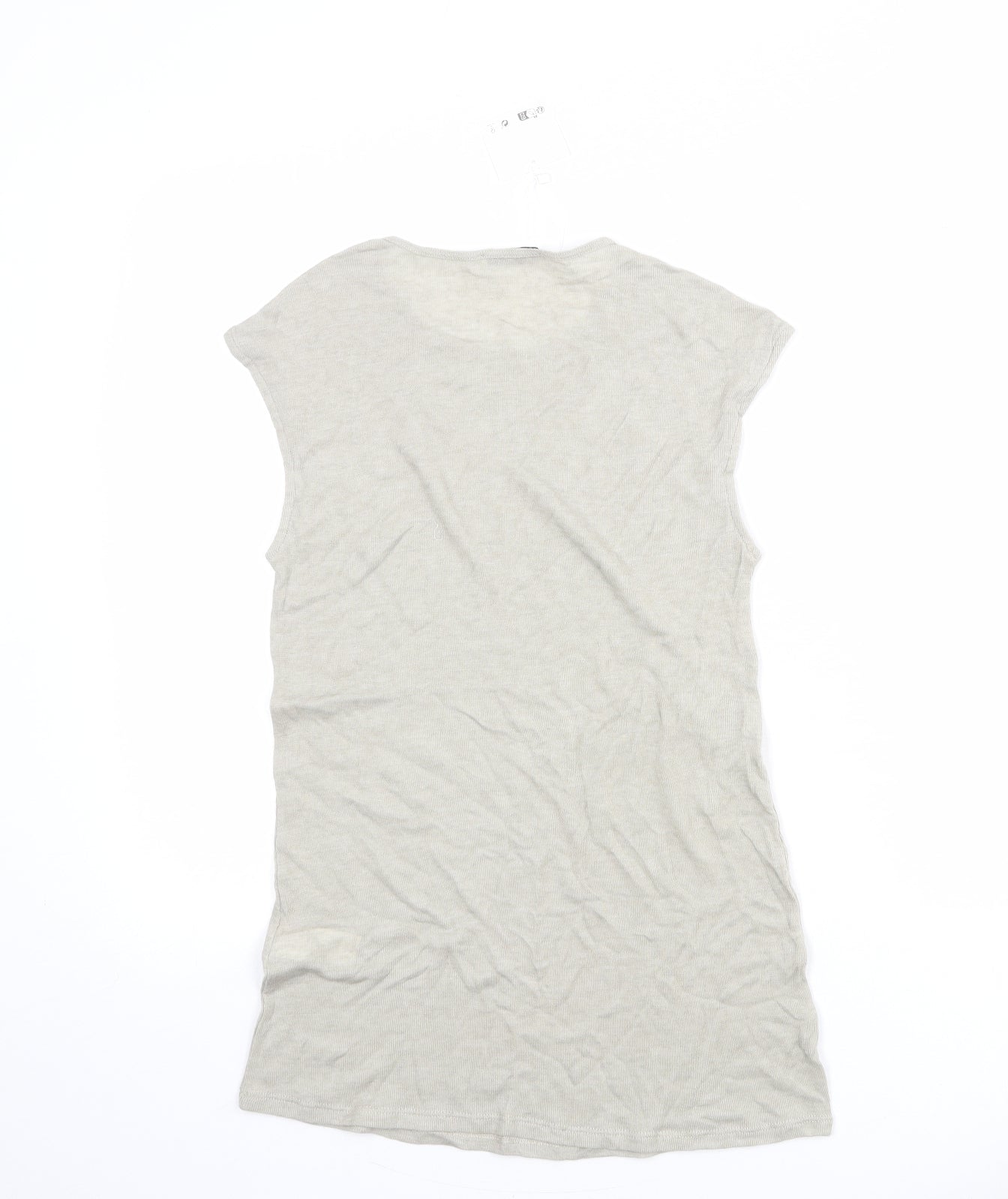 Womens UK Size M Zara Grey Basic T-Shirt