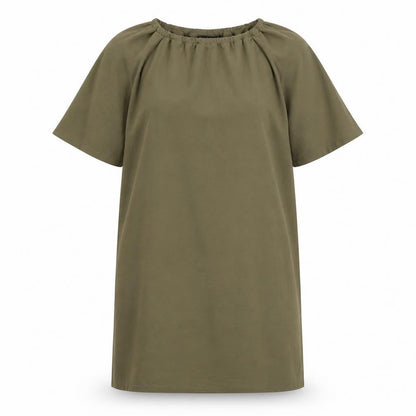 Boohoo Womens Green Polyester A-Line Size 6 Boat Neck Pullover
