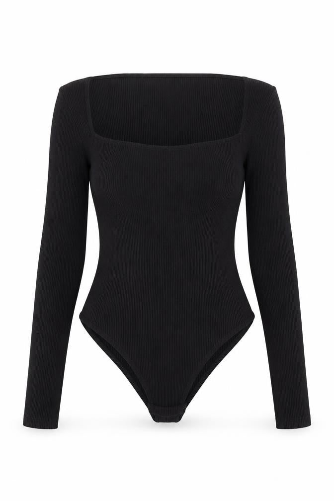 Womens UK Size 12 H&M One-Piece Black Bodysuit