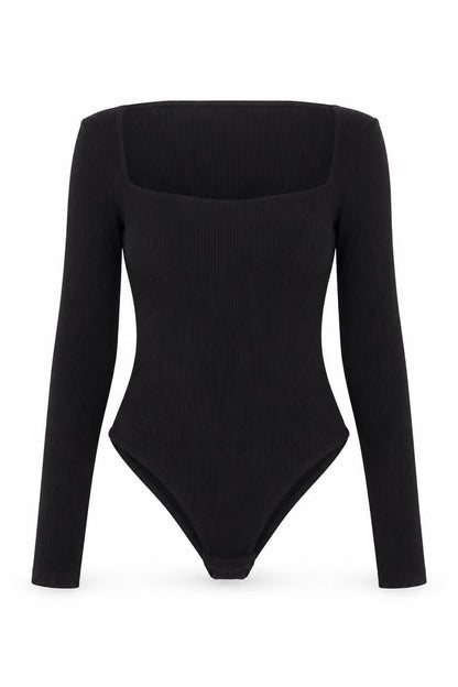 Womens UK Size 12 H&M One-Piece Black Bodysuit