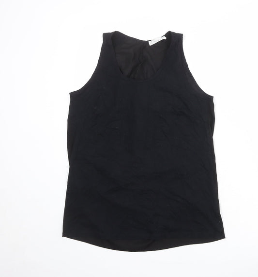 Womens UK Size M Zara Black Basic Tank