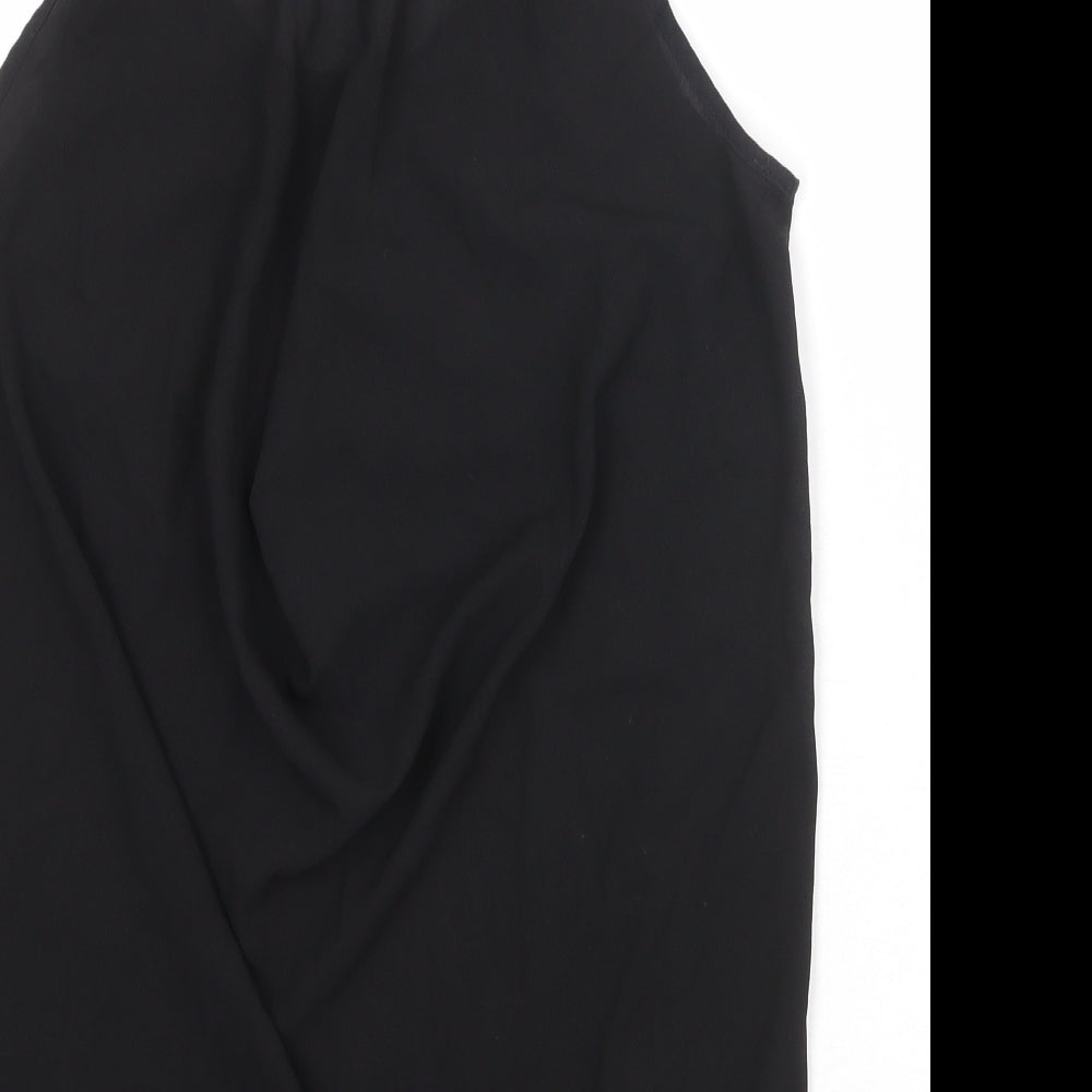 Womens UK Size M Zara Black Basic Tank