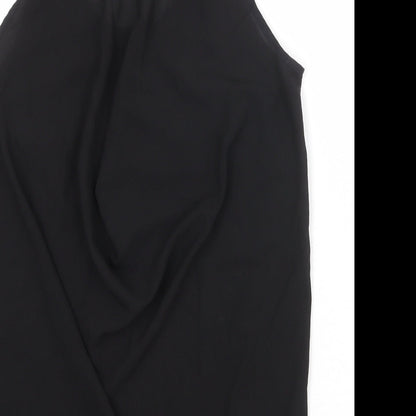 Womens UK Size M Zara Black Basic Tank