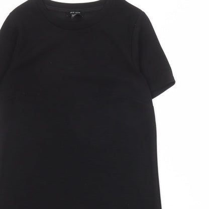 New Look Womens Black Polyester Shift Size 10 Round Neck Pullover