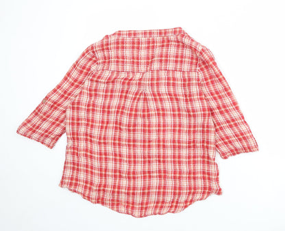 Womens UK Size L Velvet Heart Red Basic Blouse
