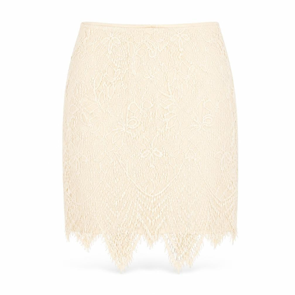 Womens UK Size 10 Missguided A-Line Lace Skirt