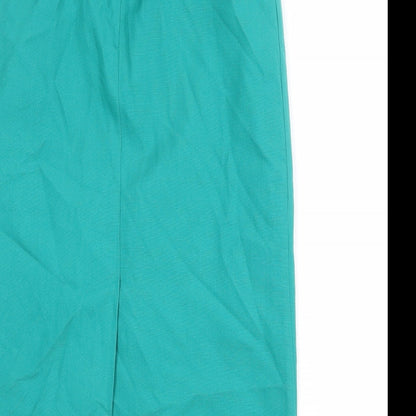 Compliments Womens Green Polyester Straight & Pencil Skirt Size 12 Zip