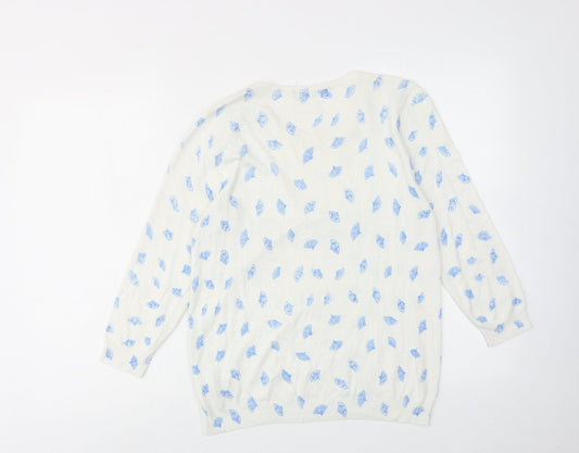 Womens UK Size 12 Marks and Spencer White Pullover Jumper