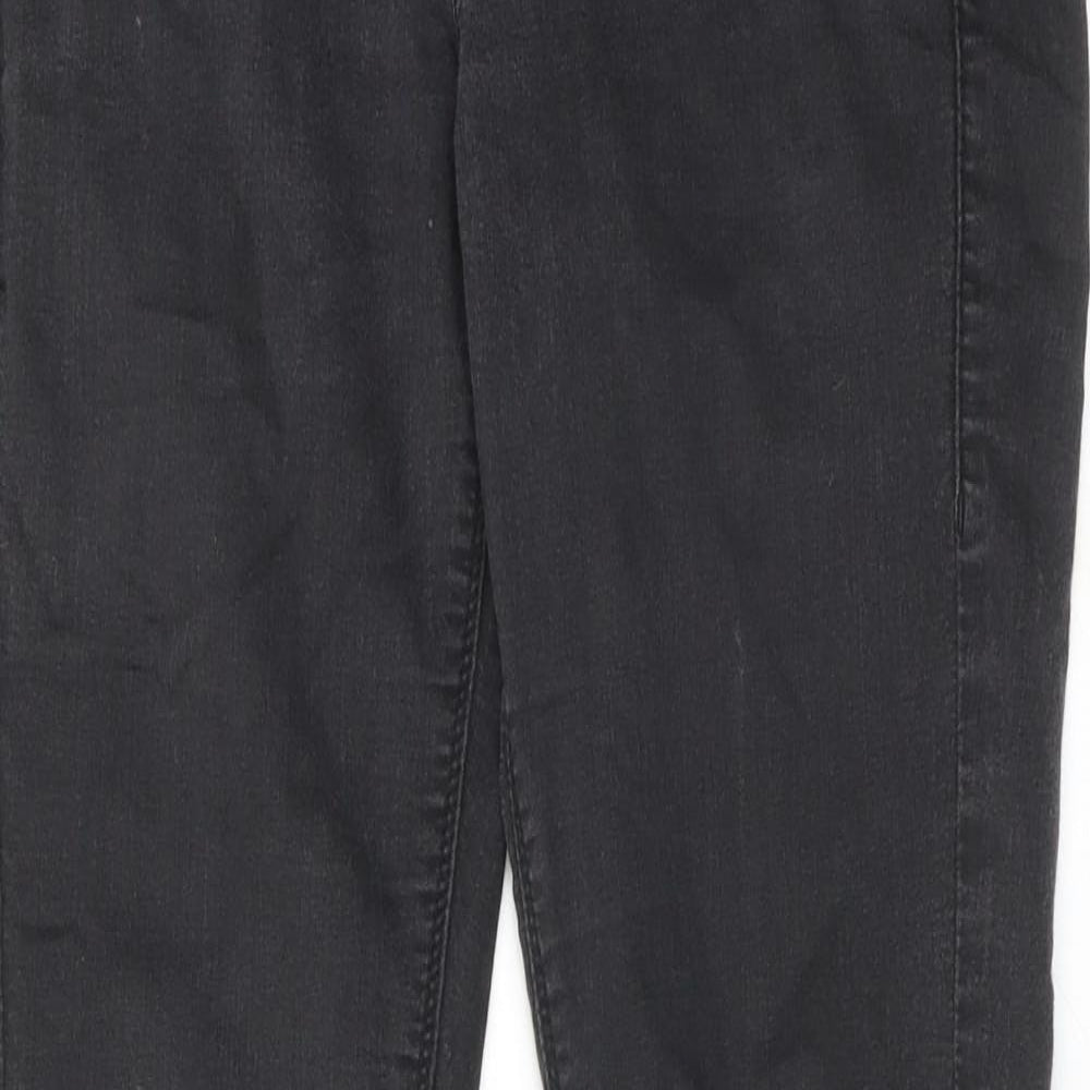Topshop Womens Black Cotton Skinny Jeans Size 28 in L28 in Regular Zip