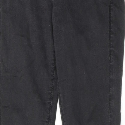 Topshop Womens Black Cotton Skinny Jeans Size 28 in L28 in Regular Zip