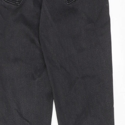 Topshop Womens Black Cotton Skinny Jeans Size 28 in L28 in Regular Zip