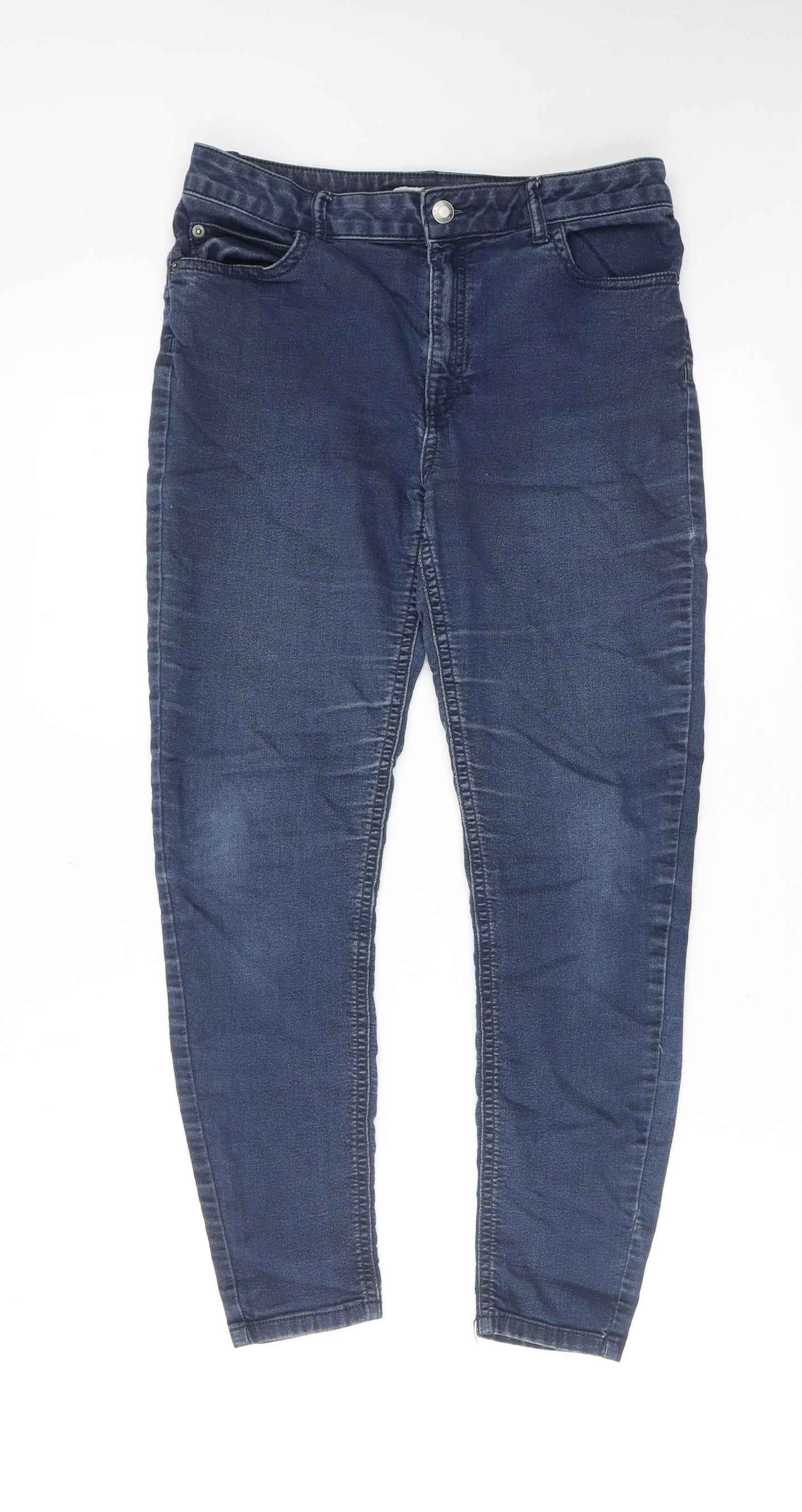 Womens UK Size 10 Marks and Spencer Regular Fit Skinny Blue Jeans