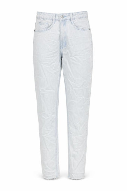 Missguided Womens Blue Cotton Tapered Jeans Size 8 Regular Zip